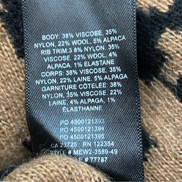 Aritzia Sunday Best Sylvia Alpaca Wool Blend Leopard Print Oversized Cardigan -S - Picture 14 of 15